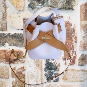 Zac Posen Brigette Belted Bucket Crossbody Tote Bag